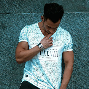 Dark Teal Printed Tshirt